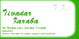 tivadar karaba business card